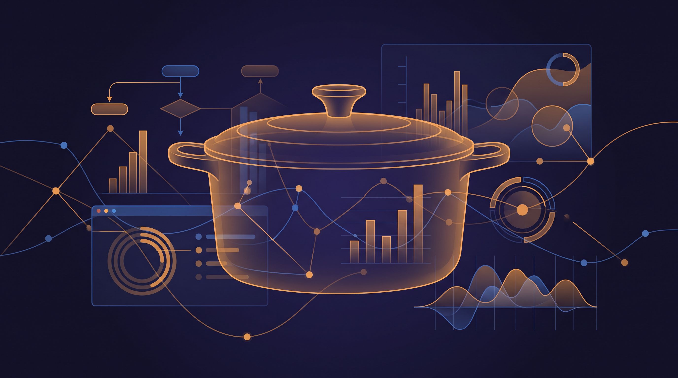 Enameled cast iron Dutch oven with lid on a kitchen counter, representing a price analysis of 101 Amazon Dutch oven listings